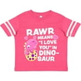 thumbnail image 3 of Inktastic Rawr Means I Love You in Dinosaur Valentine in Pink Girls Toddler T-Shirt, 3 of 5