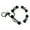 Black, variant on Mother's Day Gift Silicone Beaded Keychain Checkerboard Pattern Wristband Bangle For Car Keys Handbag