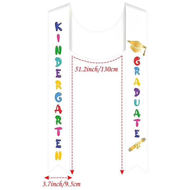 Cinturón de Hombro de Etiqueta de Cinta de Graduación de Niños, 130x9.5cm Preescolar Jardín de Infancia Shall de Honor, Impresión de Seda de Satén, Múltiples Colores Disponibles, Regalo