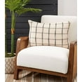 thumbnail image 3 of Fennco Styles Checkered Cotton Decorative Throw Pillow Cover 16" W x 24" L - Natural Woven Lumbar Pillow Case for Home, Couch, Living Room, Bedroom, Office and Holiday Décor, 3 of 3