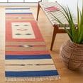 thumbnail image 2 of SAFAVIEH Montauk Benson Southwestern Cotton Runner Rug, Blue/Red, 2'3" x 7', 2 of 12