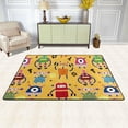 thumbnail image 2 of Dreamtimes Cartoon Robots Stars Area Rug, 36"x24" Seamless Pattern Non-Slip Washable Indoor Door Mat, Absorbent Floor Mat for Bedroom Kitchen Entryway Bathroom, 2 of 7