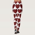 thumbnail image 4 of Tosmy Women's Leggings Pants Pilates Love Print Valentine's Day Women's Leggings Running Day Stripes Pants For Running Yoga Pants For Women, 4 of 7