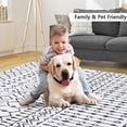 thumbnail image 6 of Throw Area Rug Boho Machine Washable Carpet for Entryway Modern Indoor Doormat Rug Moroccan Low Pile Mat for Hallway Laundry Home Office, 3' x 5',White&black, 6 of 7