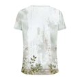 thumbnail image 6 of Tops for Women Trendy Viikei Womens Blouses and Tops Dressy,Womens Floral Tops for $5 Tops,Women's New Short-sleeved V-neck Pullover Casual Printed Fashion Top Multicolor XXL, 6 of 7