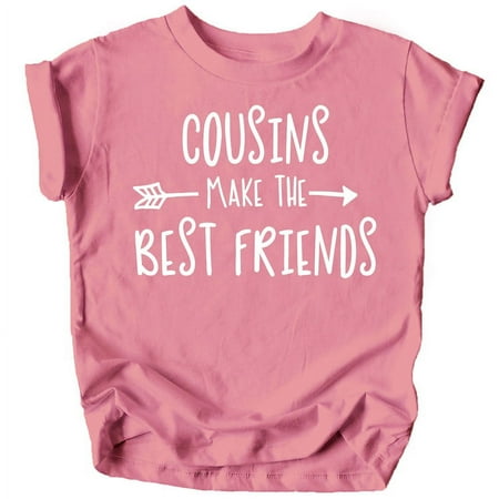 

Cousins Make The Best Friend T-Shirt for Baby and Toddler Girls Fun Family Outfits Mauve Shirt