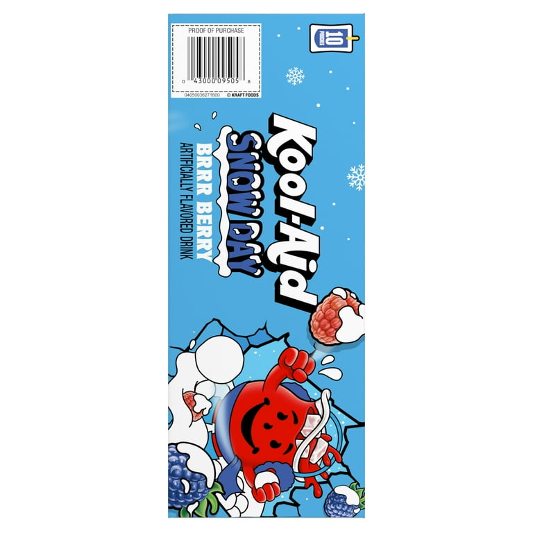 Kool-Aid Snow Day Brrr Berry Drink Pouches, 10 Ct, 6 oz, Vitamin C