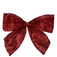 thumbnail image 3 of Northlight Glittered 2-Loop Christmas Bow Decorations - 5.5" - Red - Pack of 6, 3 of 4