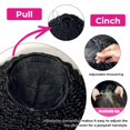 thumbnail image 4 of Media peluca Larhali Kinky Curly, 100% cabello humano, 24 pulgadas, 180% de densidad, 4 of 8