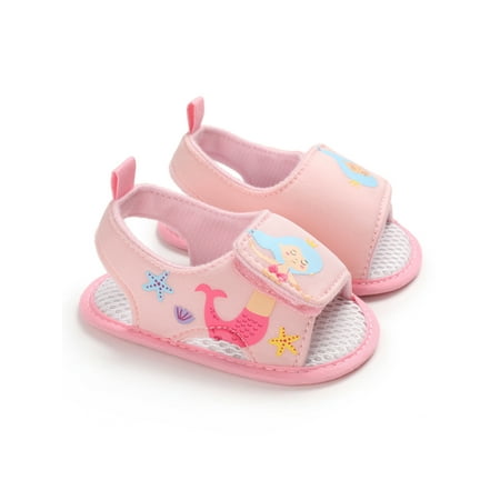 

Infant Baby Shoes Boys Girls Cute Fish Mermaid Sandals Breathable Soft Sole Crib Slippers Mesh Bottom Shoes First Walkers 0-18M