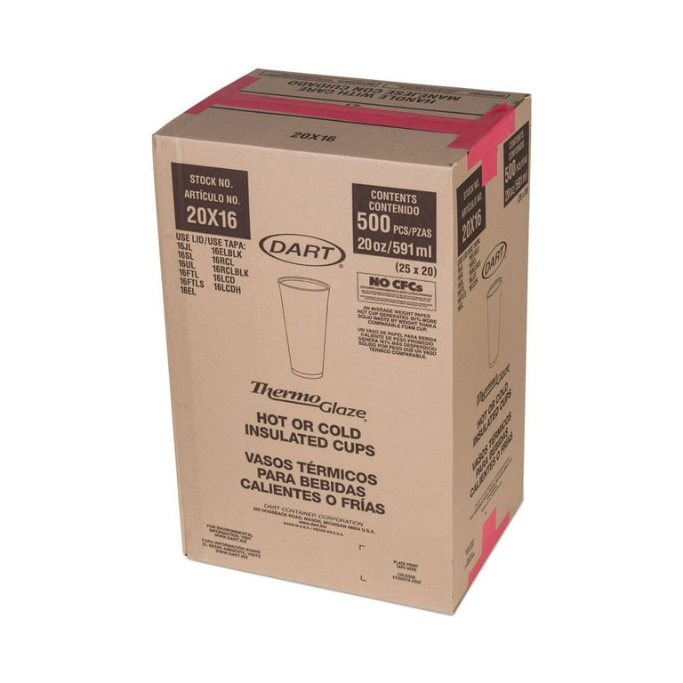 Cafe G Foam Hot/Cold Cups, 20 oz, Brown/Red/White, 500/Carton Cafe G Foam Hot/Cold Cups, 20 oz, Brown/Red/White, 500/Carton