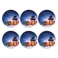 thumbnail image 2 of Balery 6 Pcs Lantern On Snow With Christmasleather Coasters Set, Drink Table Cup Coasters For Living Room Kitchen Coffee Decor, 2 of 9
