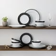 thumbnail image 7 of Noritake Black Rill 12-Piece Dinnerware Set, Service for 4, 7 of 7