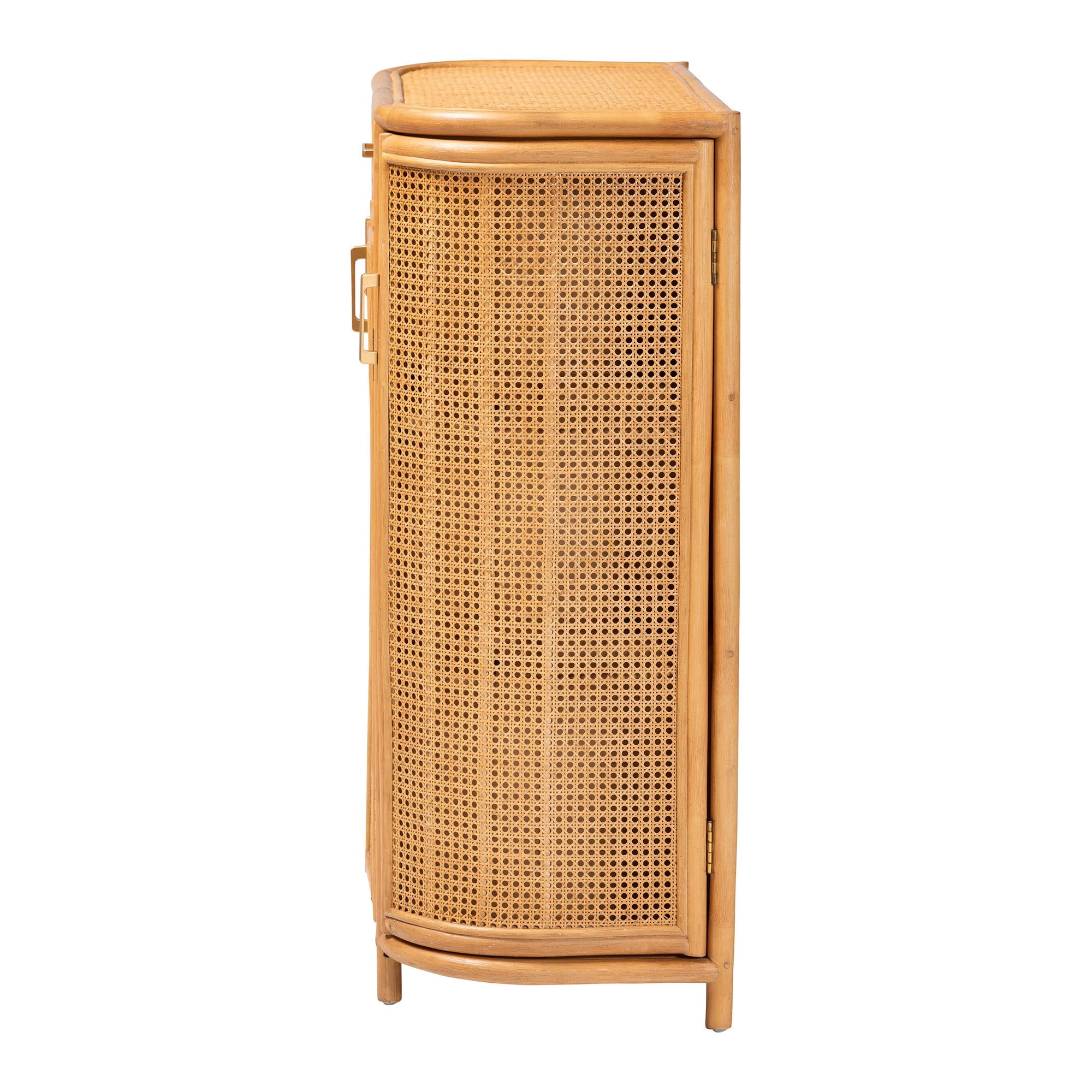 bali & pari McKenna Boho Storage Cabinet, 1-Drawer, Light Honey