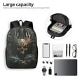 thumbnail image 4 of Salouo Vintage Ornate Skull Print Travel Laptop Backpack,17Inch Casual Bag with Side Pockets for Men & Women Stylish Daypack for Weekender/Business/Hiking-One Size, 4 of 6