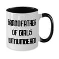 thumbnail image 2 of Fancy Grandfather, Grandfather Of Girls Outnumbered, Grandfather Two Tone 11oz Mug From Grandchild, 2 of 2