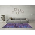 thumbnail image 3 of Ahgly Company Indoor Rectangle Patchwork Light Blue Transitional Area Rugs, 6' x 9', 3 of 4