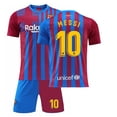 thumbnail image 1 of Nuevo 2021/2022 Kids Soccer Jersey 3 # Pique 5 # Sergio 10 # messi Football Jerseys Suit Shorts Set-10 Red-26 BmatwkZeng Bmatwk Jersey, 1 of 2