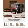 thumbnail image 4 of SHIERLOU Expandable Vinyl Record Storage, 30-70 LPs Adjustable Now Playing Record Holder for Albums, Wood Now Spinning Vinyl Record Stand Display Rack Organizer, Gift Package, Effortless Assembly, 4 of 7