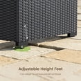 thumbnail image 5 of Patio Furniture Set - All-Weather - 7 Piece Patio Outdoor Conversation Set, Modular Wicker Rattan Sectional Sofa for Backyard, Garden, Poolside, Balcony, Porch, Patio, Black/Khaki, 5 of 7