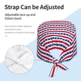 thumbnail image 3 of Yiaed American Patriotic Stars And Stripes Print Turban Hat for Women Men Comfortable Adjustable Cleaning Working Cap with Sweatband, 3 of 4