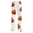 thumbnail image 5 of Zorvxlyn Halloween Pajama Pants for Women Ghost Pumpkin Bat Print Women's Pajama Bottoms Drawstring Elastic Waist Lounge Pants Women, 5 of 7
