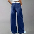 thumbnail image 4 of Endives Women's Wide Leg Jean Streetwear Casual Trendy Loose Straight Retro Denim Pants Fall Winter, 4 of 4