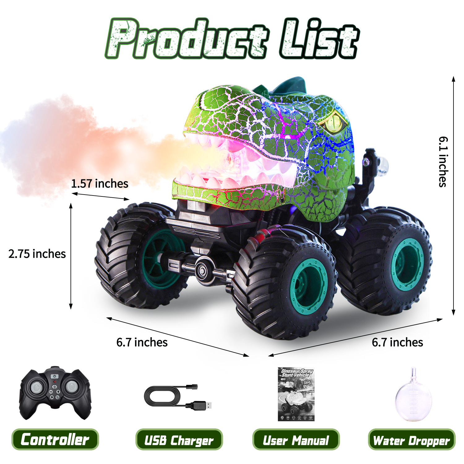 JoyStone Dinosaur RC Car with Mist Spray photo 7
