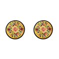 thumbnail image 1 of Inteprter Drinks Coasters Vintage Ethnic Teacup Mat Decoration Portable Embroidered Pads Pad Insulation Table for Friends Housewarming Amarillo 2Conjunto, 1 of 6