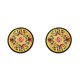 thumbnail image 1 of Cateissary Posavasos para bebidas, tapete étnico para taza de té, almohadilla bordada, almohadillas aislantes, decoración de para fiesta Amarillo 2piezas, 1 of 6