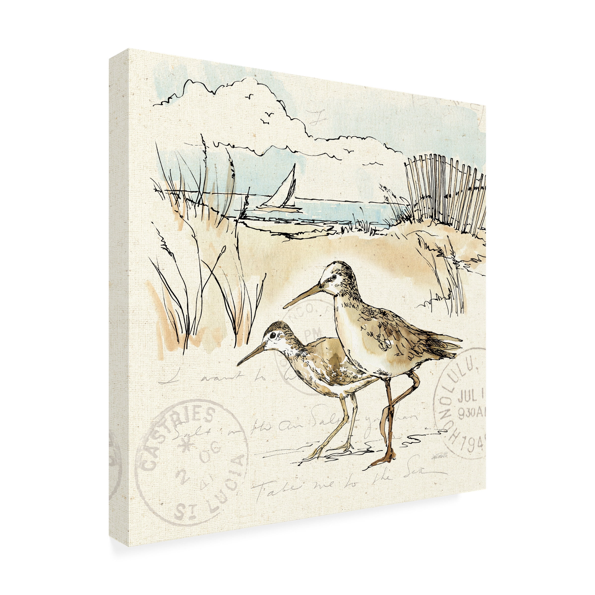 Anne Tavoletti 'Coastal Breeze IX' Canvas Art