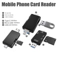 thumbnail image 2 of EIMELI 6 In 1 Home Type C Mobile Phone Card Reader Micro USB Plug and Play Mini, 2 of 10