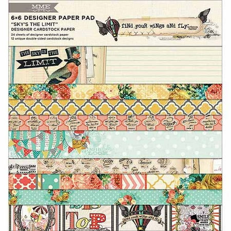 Find Your Wings & Fly Paper Pad 6"X6" 24/Sheets-Sky's The Limit 12 Dbl-Sided Designs/2ea