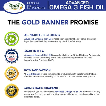 Omega 3 Fish Oil - High Potency - EPA DHA Softgel Capsules ...