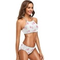 thumbnail image 6 of Dreamtimes Pink Peach Fruit Swimsuits Padded Bikini Sets Sexy Swimwear for Women, Large, 6 of 7