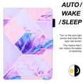 thumbnail image 3 of Fire HD 8 Case 10th Generation, Fire HD 8 Plus Case 2020, Allytech Slim Shell PU Leather Folio Flip Magnetic Auto Sleep Wake Shockproof Kickstand Case for Amazon Fire HD 8 2020, Purple Grid, 3 of 6