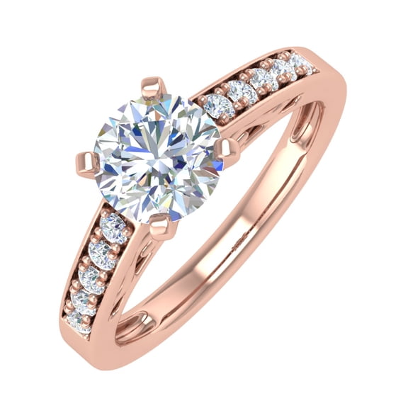 1.12 Carat Diamond Engagement Ring in 10K Rose Gold (Ring Size 8.25)