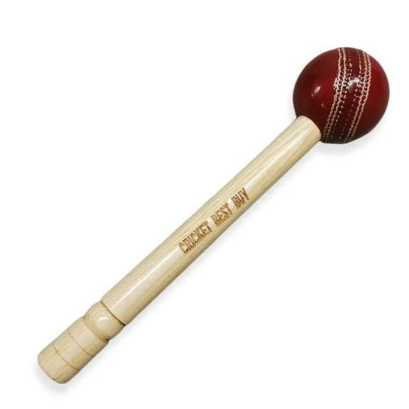 Bratla Cricket Bat Mallet - Cricket Bats Wooden Mallet Hammer Leather Ball, Heavy Duty Knocking Mallet Bat Hammer with 13 Inches Handle, Wooden Mallet
