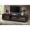 thumbnail image 6 of Baxton Studio Beasley 70 - Inch Dark Brown TV Cabinet with 2 Sliding Doors and Drawer, 6 of 6