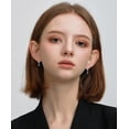 thumbnail image 5 of Cute Heart Half Hoop Earrings 925 Sterling Silver Cartilage Helix Tiny Ball Tassel Dangle Studs Gifts for Women 20G, 5 of 5