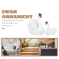 thumbnail image 5 of VERDANVERSE Swan Figurine Decor Swan Model Ornament 1 pair, 5 of 8