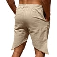 thumbnail image 7 of Besolor Men's Linen Shorts Drawstring Elastic Waist Lightweight Thin Breathable Casual Shorts with Pocket(Large,Khaki), 7 of 7
