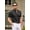 Black, variant on Mens Casual Dress Shirt Short Sleeve Button Up Shirts No Collar Collarless Dress Shirts Summer Fitted Shirts