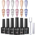 thumbnail image 1 of Set de esmaltes de uñas MIZHSE Cat Eye Gel, 10 ml x 6 con barras magnéticas, 1 of 8