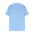 thumbnail image 4 of bnaln T Shirts for Women Loose Fit V-Neck Solid Color Womens Tops Oversized Moisture Wicking Short-Sleeved Tees Shirts Comfortable Soft Outdoor Tops, 4 of 6