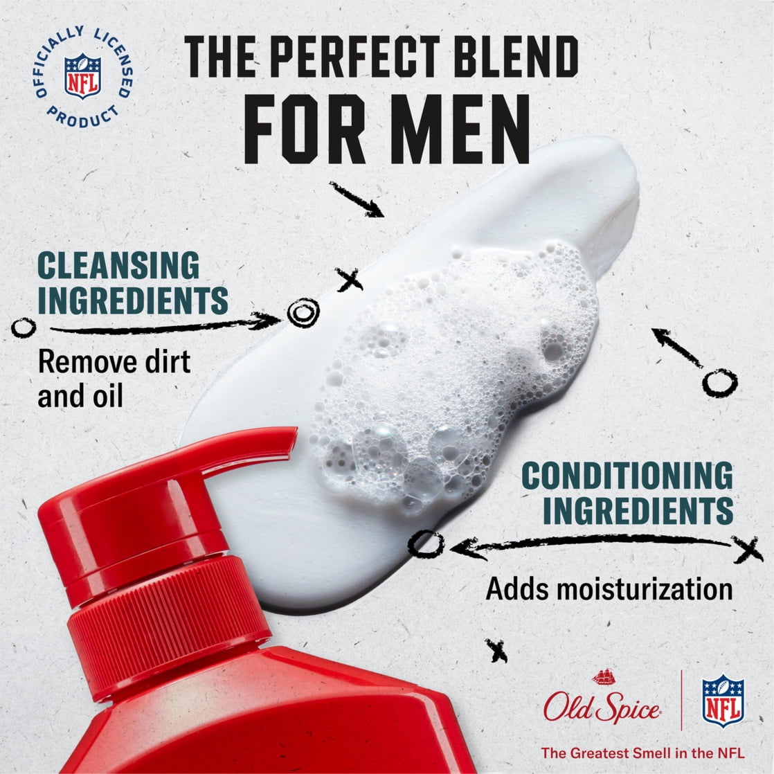 (4 pack) Old Spice Saquon Soar 2-in-1 Shampoo & Conditioner for Men, Old Spice x NFL, Healthy & Full Looking Hair, 21.9 fl oz