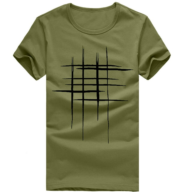 Mefallenssiah T-Shirt à Manches Courtes pour Homme Mode Été Imprimé T-Shirts Chemise à Manches Courtes T-Shirt Blouse Décontractée Haut Vert Armée