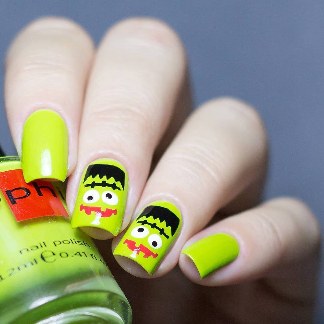 Whats Up Nails - Frankenstein's Monster Vinyl Stencils Nail Art Design -  Walmart.com