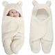 thumbnail image 3 of Saco de dormir para bebé de forro polar cálido con pies Manta para bebé recién nacido Orejas con capucha Saco para envolver Cochecito Cuna Saco de dormir Saco Fotografía Prop para 0-6 meses Xemadio LRWJ149-4, 3 of 5