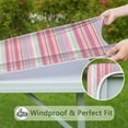 thumbnail image 6 of Elastic hem square table cover with bohemian floral pattern, suitable for both indoor dining rooms and outdoor patio tables, 6 of 6
